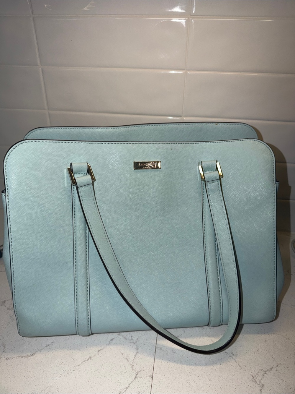 kate spade Mint Blue Double-Handle Tote